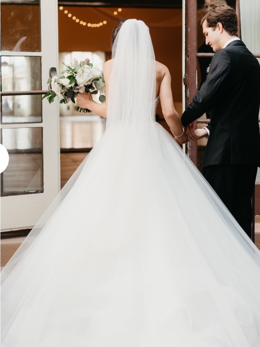 Light Ivory Cathedral Veil- never worn